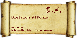 Dietrich Alfonza névjegykártya